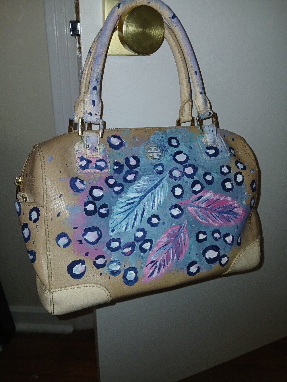 Tory Burch Artist Painted Leather Bag - Picture 4 of 12